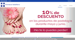 Desktop Screenshot of farmaciavaldefierro.com